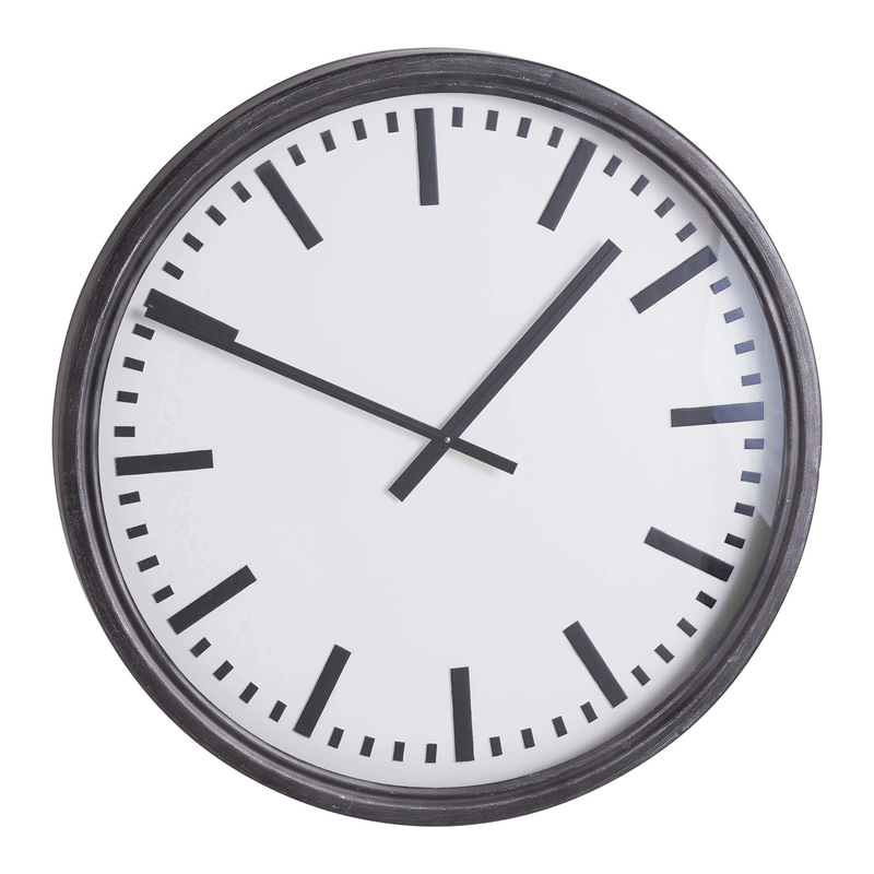 Victoria Large Black Station Clock by Lavishway | Wall Clocks-51587