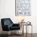 Glass House Rules Glass Gold Frame Wall Art by Lavishway | Art Gallery-51264