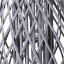 Wicker Bulbous Grey Candle Holder Lantern by Lavishway | Candle Holders-51354