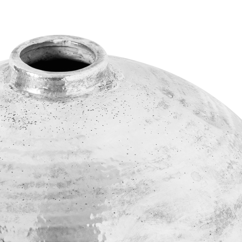 Hammered Silver Astral Ceramic Vase by Lavishway | Vases-50954