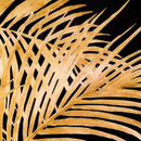Metallic Palm Leaf Glass Gold Frame Wall Art by Lavishway | Art Gallery-51256