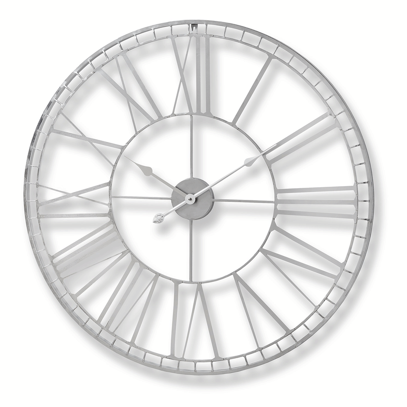 Victoria Nickel Skeleton Wall Clock by Lavishway | Wall Clocks-51566