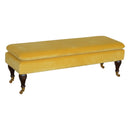 Lavender Castor Legs Mustard Velvet Bench by Lavishway | Benches & Storage Benches-58503