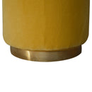 Lavender Gold Base Mustard Velvet Footstool by Lavishway | Footstool-58454