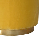 Lavender Gold Base Mustard Velvet Footstool by Lavishway | Footstool-58453