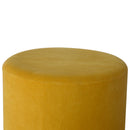 Lavender Gold Base Mustard Velvet Footstool by Lavishway | Footstool-58451