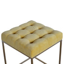 Lavender Gold Base Velvet Footstool by Lavishway | Footstool-58437