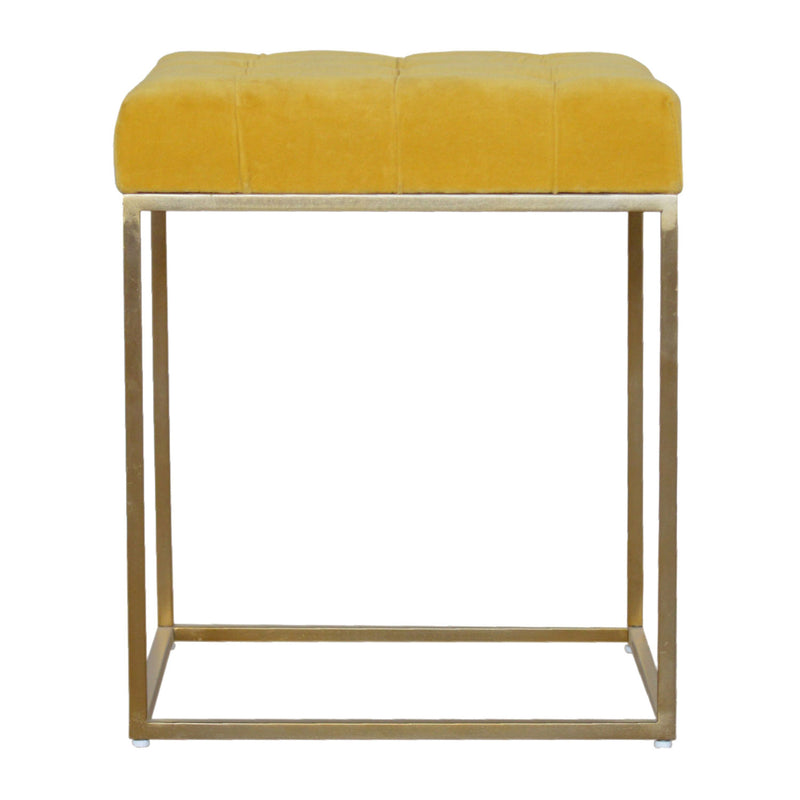 Lavender Gold Base Velvet Footstool by Lavishway | Footstool-58436