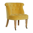 Lavender Mustard Velvet Accent Chair by Lavishway | Accent Chairs-58528
