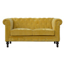 Lavender Mustard Velvet Chesterfield Sofa by Lavishway | Velvet Sofa-58466