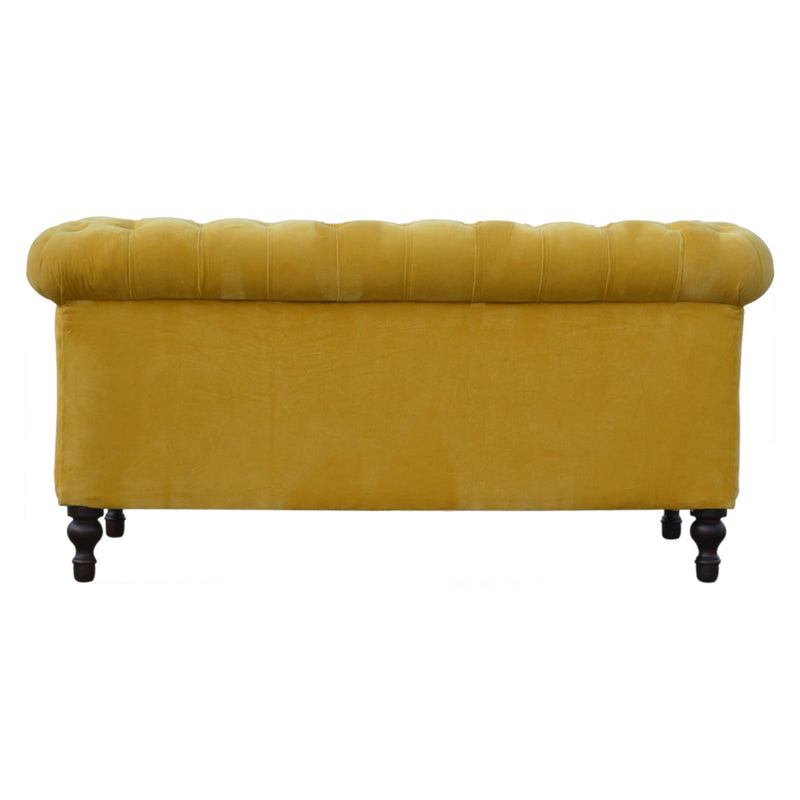 Lavender Mustard Velvet Chesterfield Sofa by Lavishway | Velvet Sofa-58473