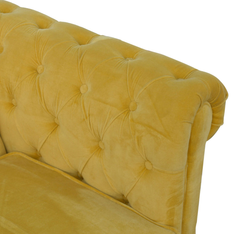 Lavender Mustard Velvet Chesterfield Sofa by Lavishway | Velvet Sofa-58471