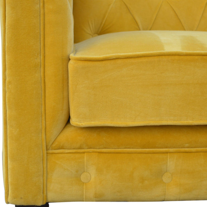 Lavender Mustard Velvet Chesterfield Sofa by Lavishway | Velvet Sofa-58469
