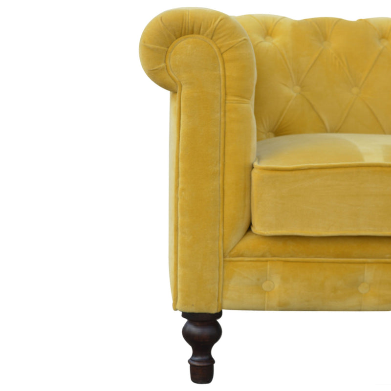Lavender Mustard Velvet Chesterfield Sofa by Lavishway | Velvet Sofa-58468