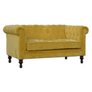 Lavender Mustard Velvet Chesterfield Sofa by Lavishway | Velvet Sofa-58465