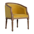 Lavender Mustard Velvet Occasional Chair by Lavishway | Armchairs-58359