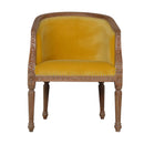 Lavender Mustard Velvet Occasional Chair by Lavishway | Armchairs-58360