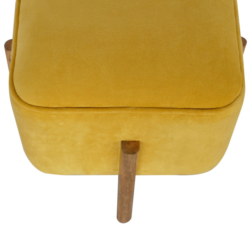 Lavender Solid Wooden Legs Footstool by Lavishway | Footstool-58418