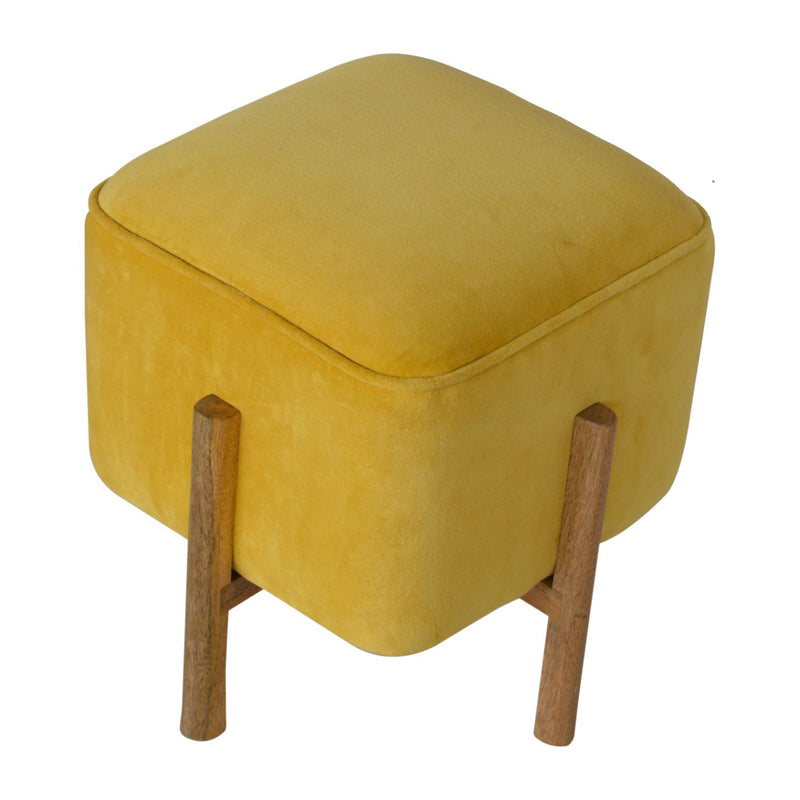 Lavender Solid Wooden Legs Footstool by Lavishway | Footstool-58415