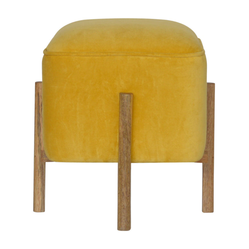 Lavender Solid Wooden Legs Footstool by Lavishway | Footstool-58414