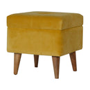 Lavender Upholstered Velvet Storage Footstool by Lavishway | Footstool-58347