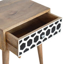 Lavoie Bone Inlay 1 Drawer Bedside Table by Lavishway | Bedside Tables-22225