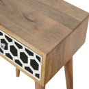 Lavoie Bone Inlay 1 Drawer Bedside Table by Lavishway | Bedside Tables-22228