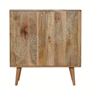 Ravicon Leaf Embossed 2 Doors Resin Cabinet by Lavishway | Hallway Cabinets-59249