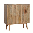 Ravicon Leaf Embossed 2 Doors Resin Cabinet by Lavishway | Hallway Cabinets-59247