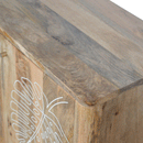 Ravicon Leaf Embossed Resin Wood Cabinet by Lavishway | Hallway Cabinets-59230