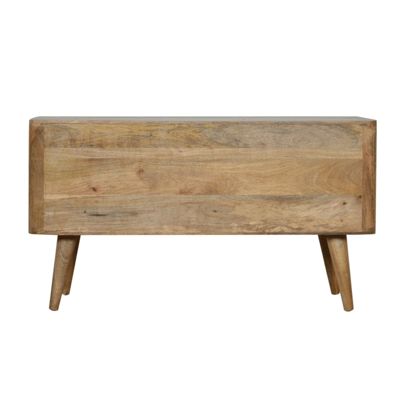 Ravicon Leaf Embossed Resin Wood Cabinet by Lavishway | Hallway Cabinets-59223