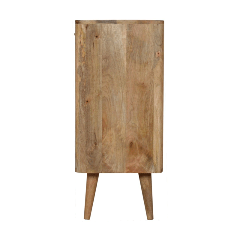 Ravicon Leaf Embossed Resin Wood Cabinet by Lavishway | Hallway Cabinets-59228