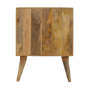 Ravicon Leaf Screen Printed Bedside Table by Lavishway | Bedside Tables-59189