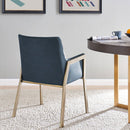 Leigh Night Blue Faux Leather Armchair by Lavishway | Armchairs-24984