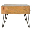 Leo 2 Drawers Iron Base Coffee Table by Lavishway | Coffee Tables-59218