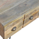 Leo 2 Drawers Iron Base Coffee Table by Lavishway | Coffee Tables-59215