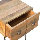 Leo Iron Base Single Drawer Bedside Table by Lavishway | Bedside Tables-59235