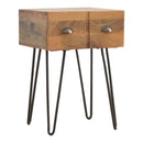 Leo Iron Base Single Drawer Bedside Table by Lavishway | Bedside Tables-59232