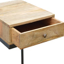 Leo Iron Base Geometric Style Bedside Table by Lavishway | Bedside Tables-59197