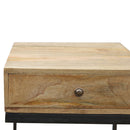 Leo Iron Base Geometric Style Bedside Table by Lavishway | Bedside Tables-59200