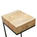 Leo Iron Base Geometric Style Bedside Table by Lavishway | Bedside Tables-59199