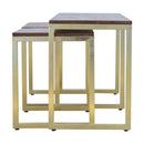 Leo Solid Wood & Iron Nest Of Tables by Lavishway | Nest of Tables-59267
