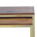 Leo Solid Wood & Iron Nest Of Tables by Lavishway | Nest of Tables-59270