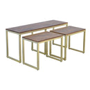 Leo Solid Wood & Iron Nest Of Tables by Lavishway | Nest of Tables-59264