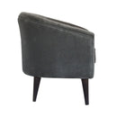 Leo Upholstered Grey Velvet Armchair by Lavishway | Velvet Sofa-59286