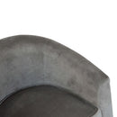 Leo Upholstered Grey Velvet Armchair by Lavishway | Velvet Sofa-59285