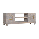 Leonardo Solid Mango Wood 4 Drawer Media Unit by Lavishway | TV Units Cabinets-59150