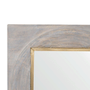 Leonardo Wooden Frame Square Wall Mirror by Lavishway | Wall Mirrors-59131