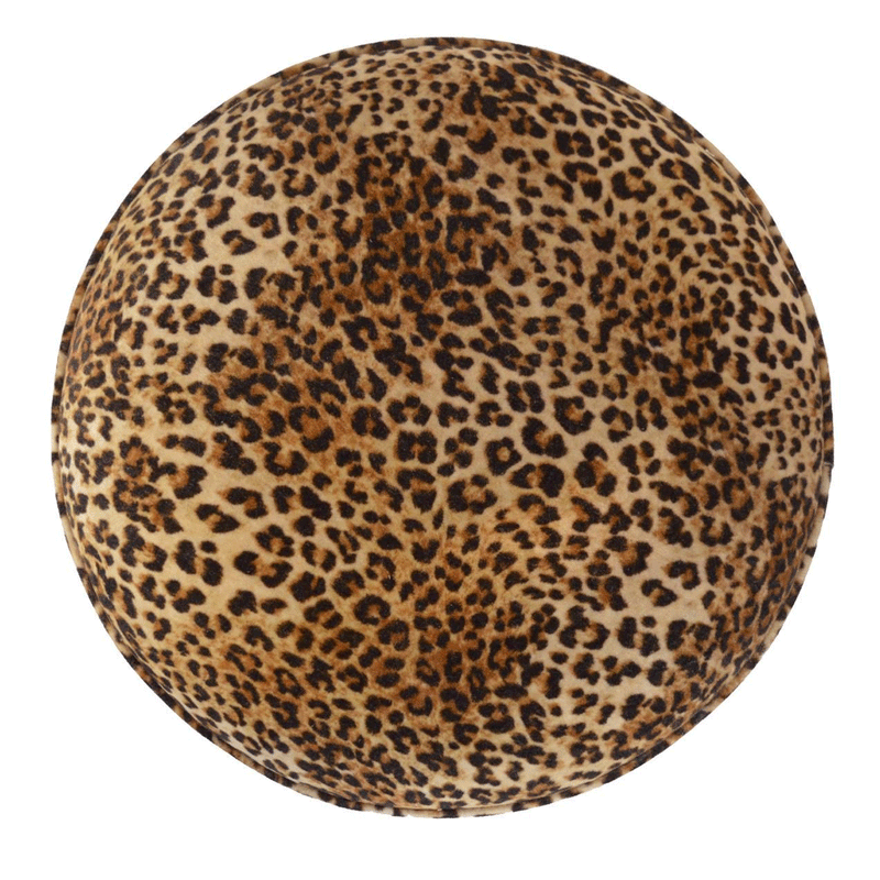 Perkins Leopard Print Velvet Footstool by Lavishway | Footstool-59119