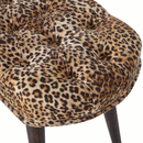 Perkins Leopard Print Velvet Bench by Lavishway | Benches & Storage Benches-59116